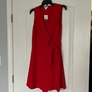 Red JCREW wrap dress